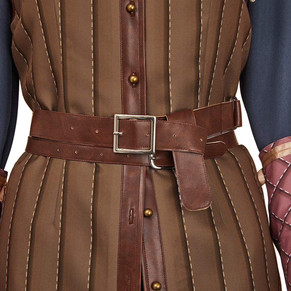 Split Fiction Mio Women Brown Fantasy Outfits Halloween Carnival Cosplay Costume