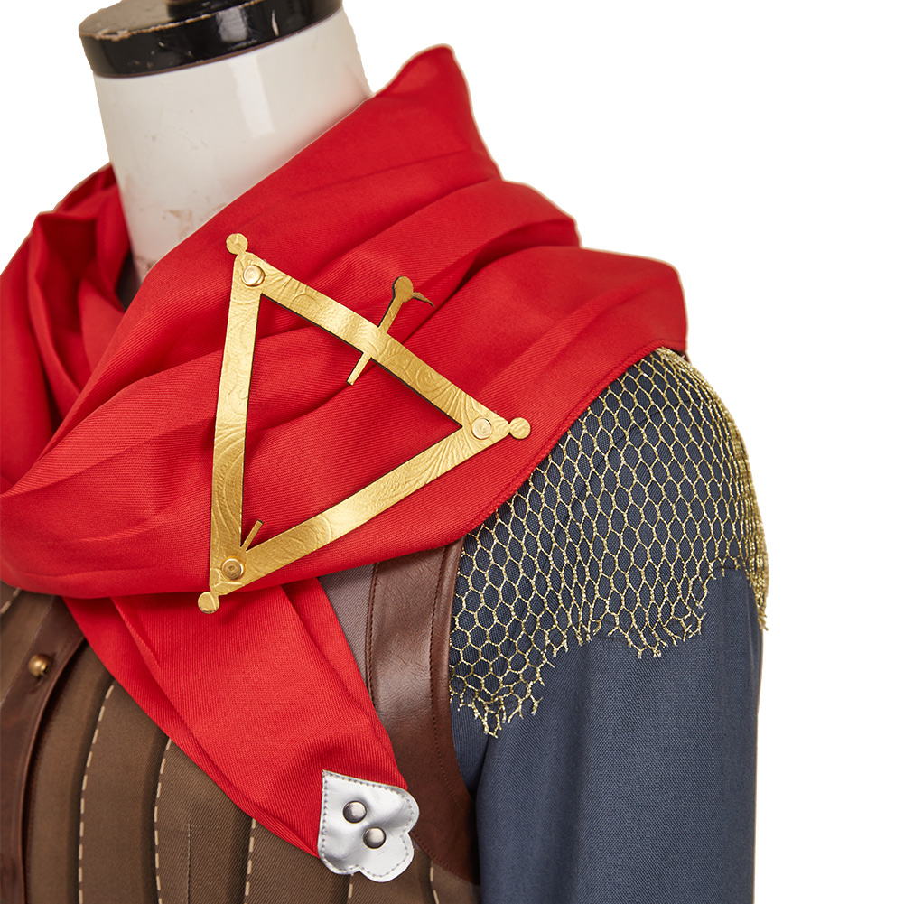 Split Fiction Mio Women Brown Fantasy Outfits Halloween Carnival Cosplay Costume