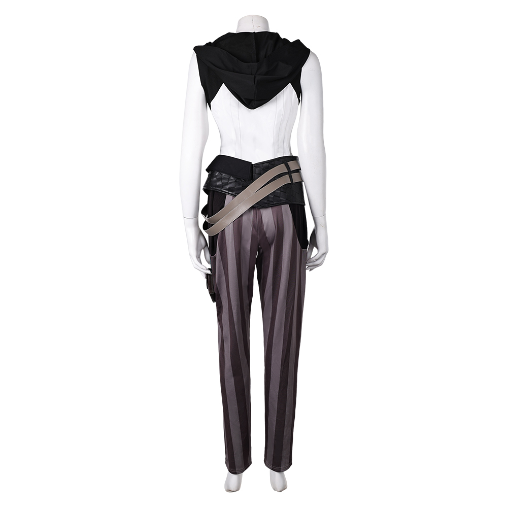 Arcane Season 1 Vi White Hoodie Outfits Halloween Carnival Cosplay Costume