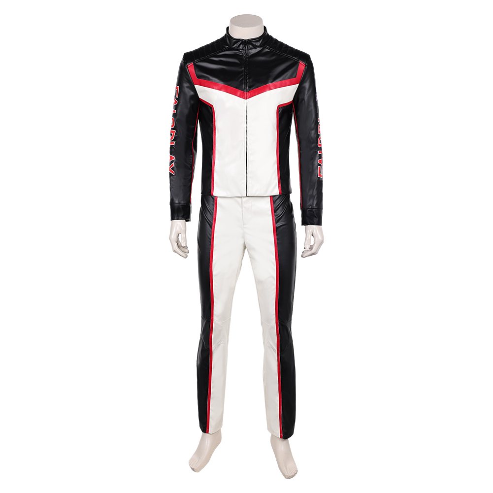 Mister Terrific Men Leather Coat Pants Set Outfits Halloween Carnival Party Cosplay Costume