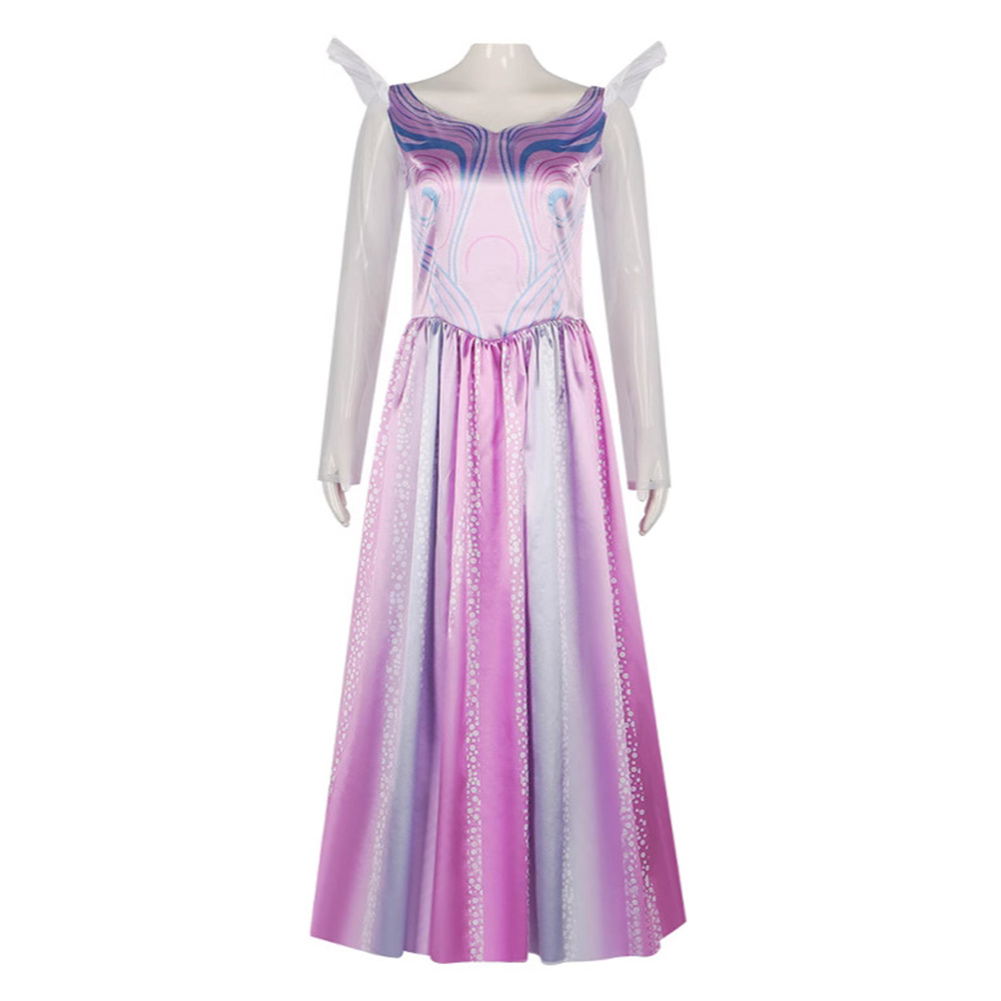 Wicked (2024) Glinda Purple Dress Outfits Halloween Carnival Cosplay Costume