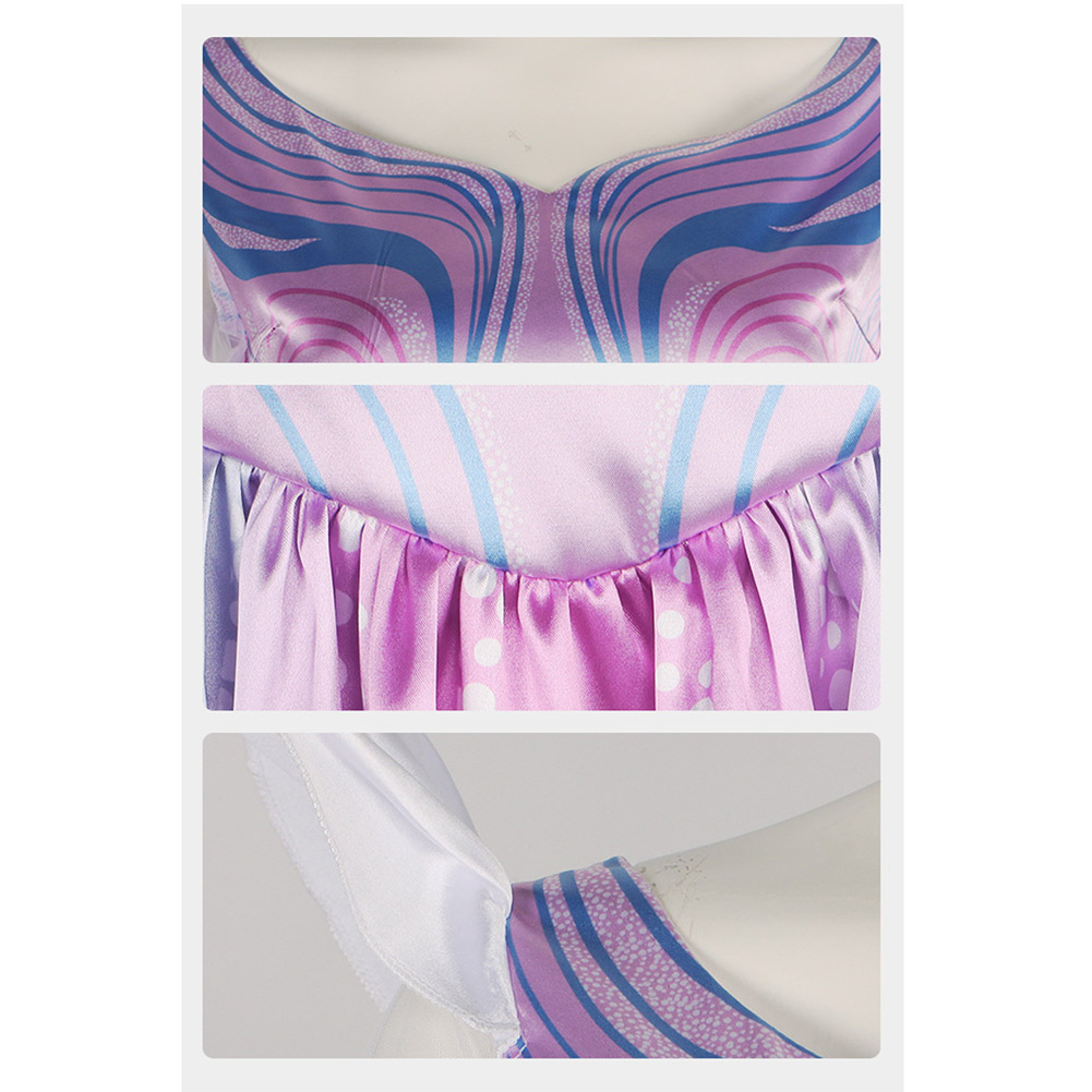 Wicked (2024) Glinda Purple Dress Outfits Halloween Carnival Cosplay Costume