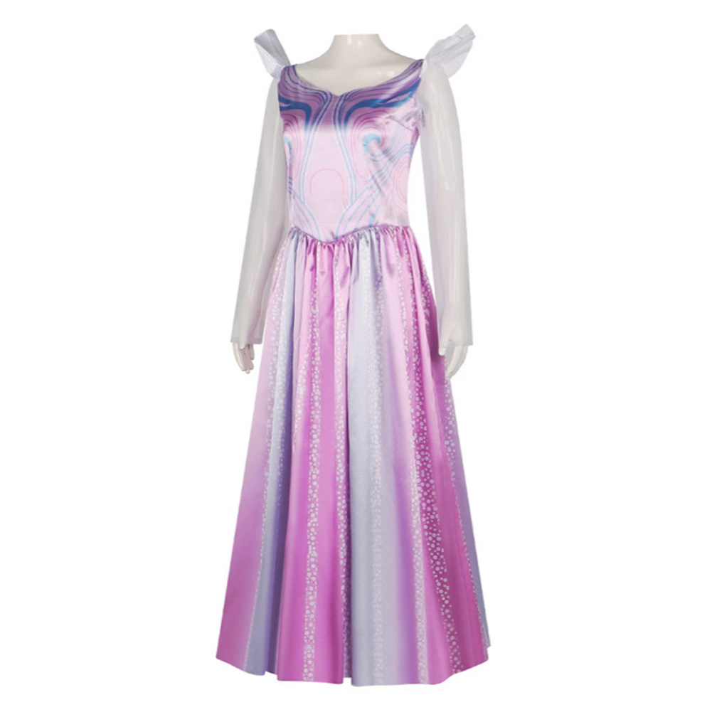 Wicked (2024) Glinda Purple Dress Outfits Halloween Carnival Cosplay Costume