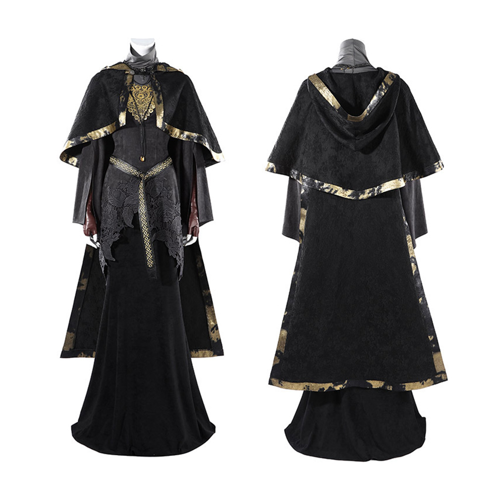 Dark Souls Fire Keeper Women Black Outfit Halloween Carnival Cosplay Costume