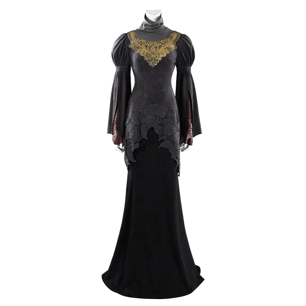 Dark Souls Fire Keeper Women Black Outfit Halloween Carnival Cosplay Costume