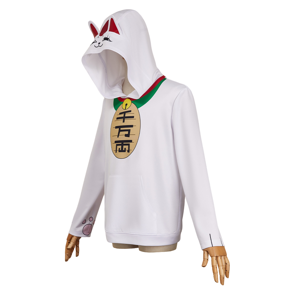 Dandadan Turbo Granny Hoodie White Sweater Shirt Outfits Halloween Carnival Cosplay Costume