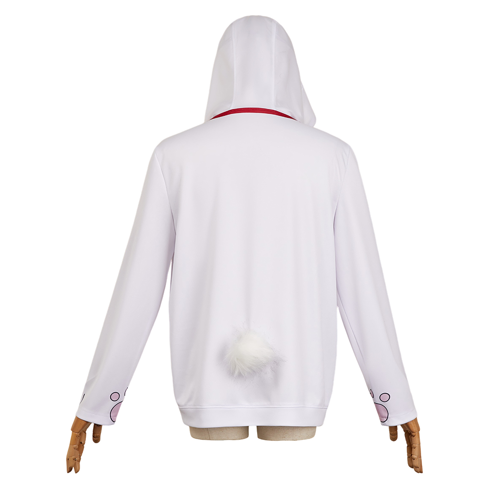 Dandadan Turbo Granny Hoodie White Sweater Shirt Outfits Halloween Carnival Cosplay Costume
