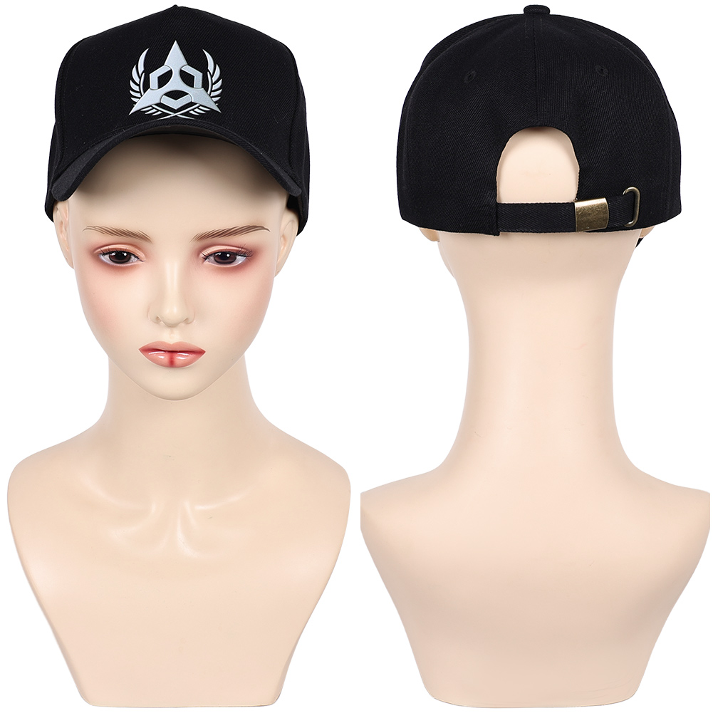 Tekken 8 Reina Black Cap Hat Halloween Carnival Cosplay Costume Accessories