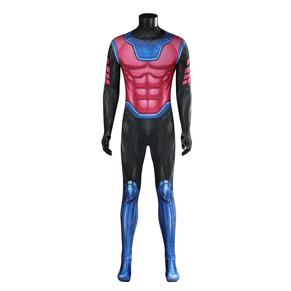 X-Men Gambit Men Printed Jumpsuit Outfits Halloween Carnival  Cosplay Costume
