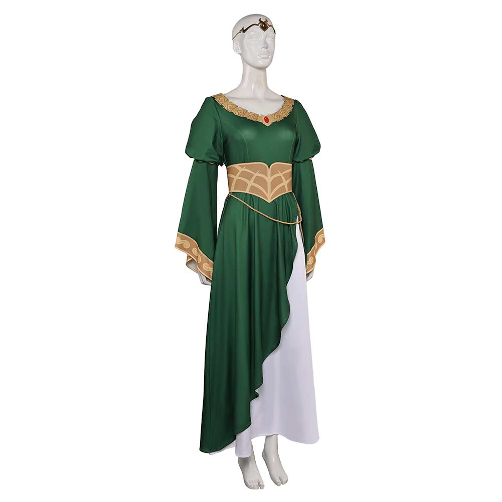 The Lord of the Rings Hera Green Dress Outfits Halloween Carnival Cosplay Costume