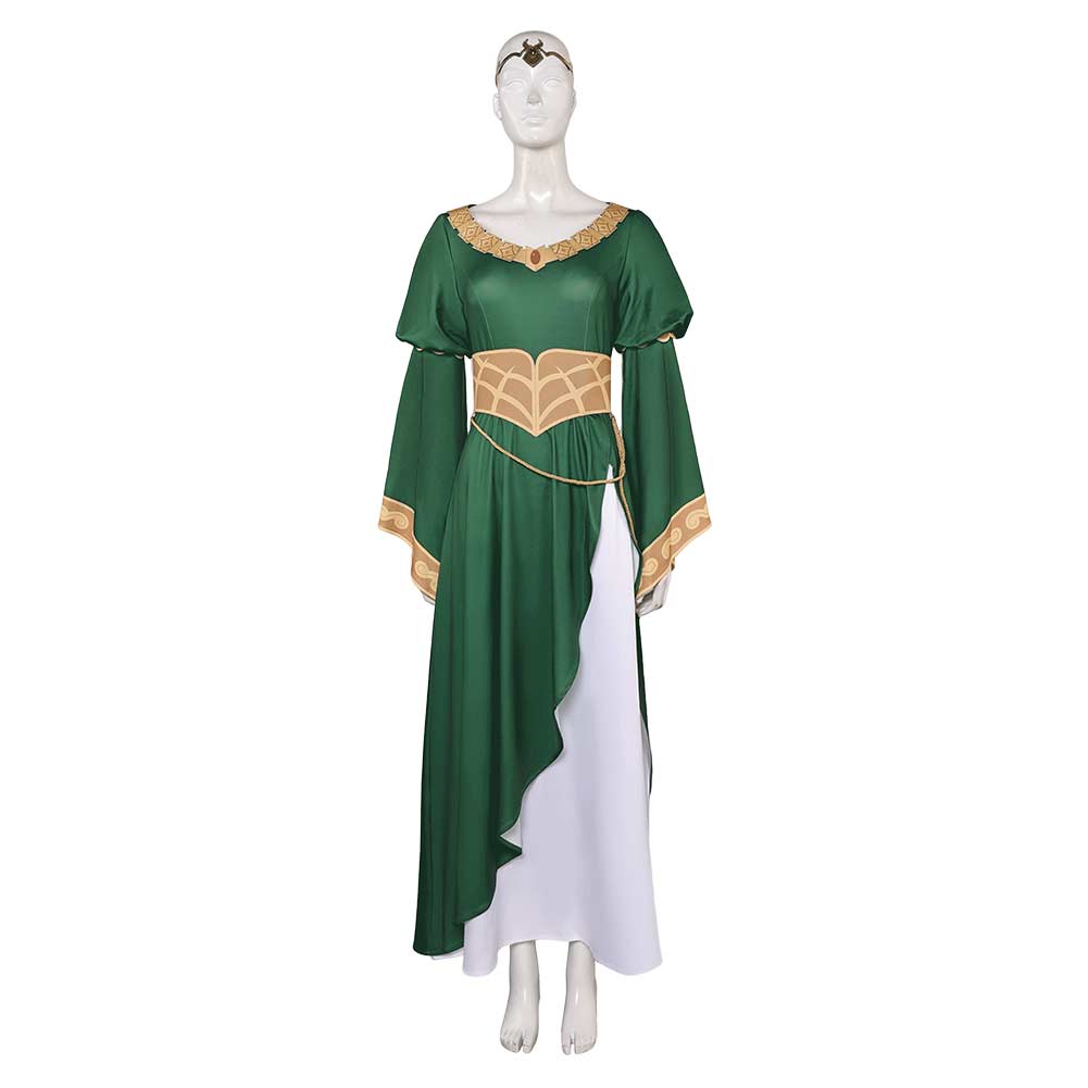 The Lord of the Rings Hera Green Dress Outfits Halloween Carnival Cosplay Costume