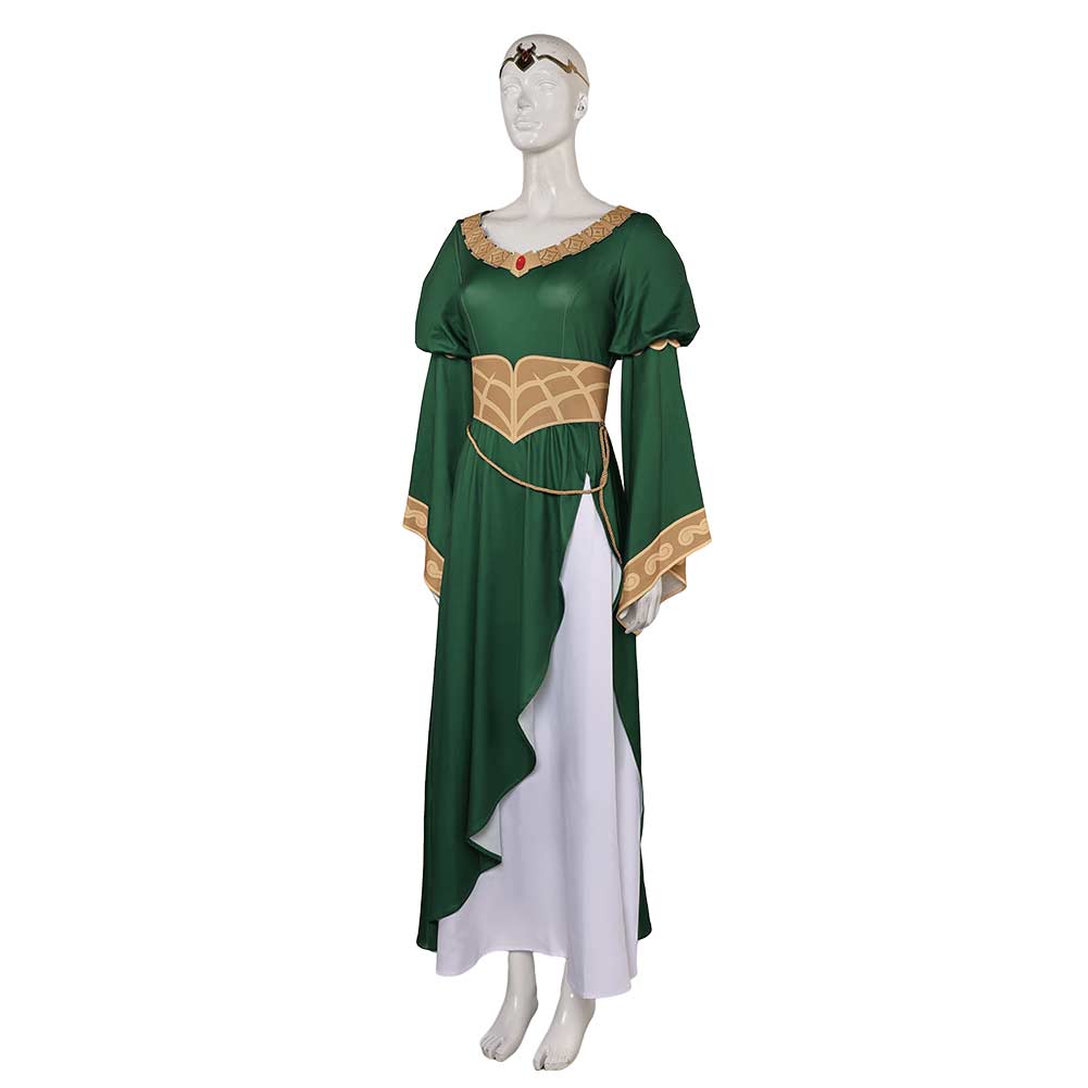The Lord of the Rings Hera Green Dress Outfits Halloween Carnival Cosplay Costume