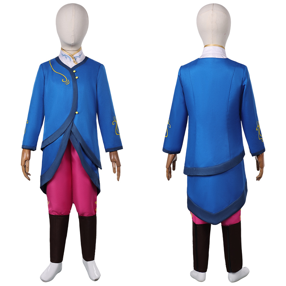 Spellbound (2024) Princess Ellian Kids Children Blue Outfits Halloween Carnival Cosplay Costume