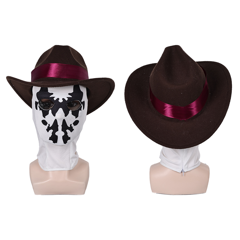 Watchmen: Chapter 1 (2024) Rorschach Hat Mask Set Halloween Carnival Cosplay Costume Accessories