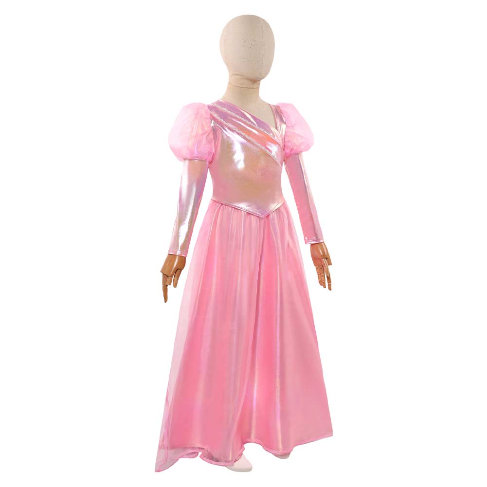 Wicked: For Good Glinda Pink Dress Children Kids Halloween Carnival Cosplay Costume