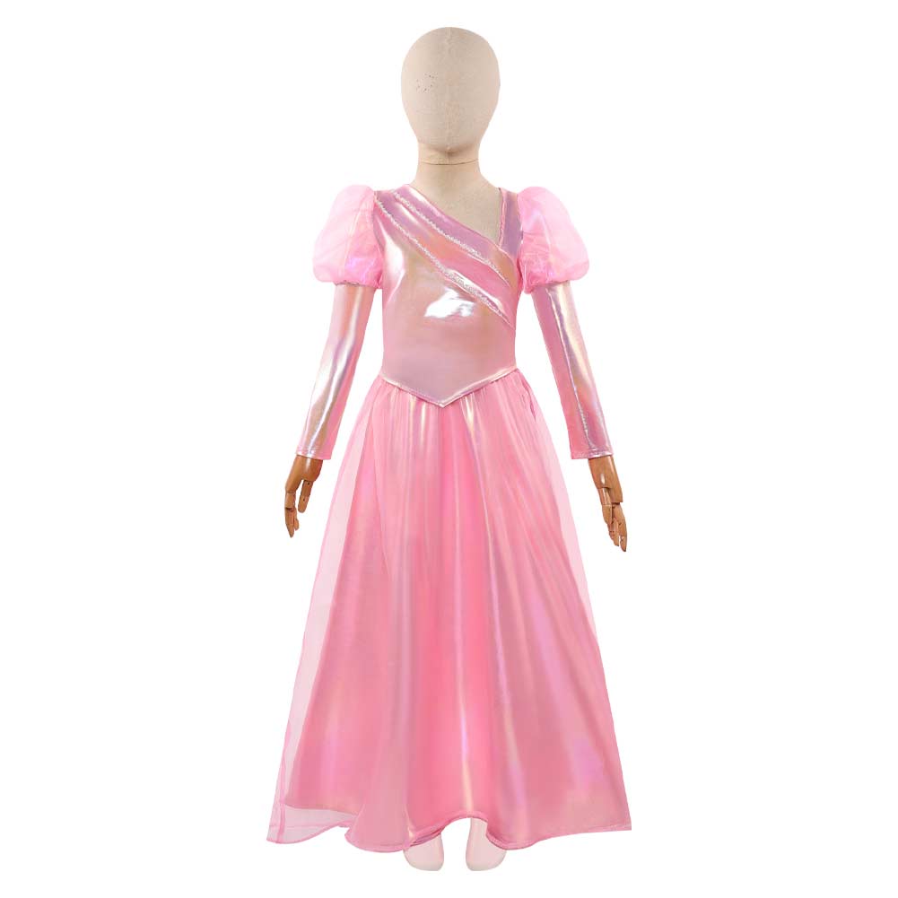 Wicked: For Good Glinda Pink Dress Children Kids Halloween Carnival Cosplay Costume