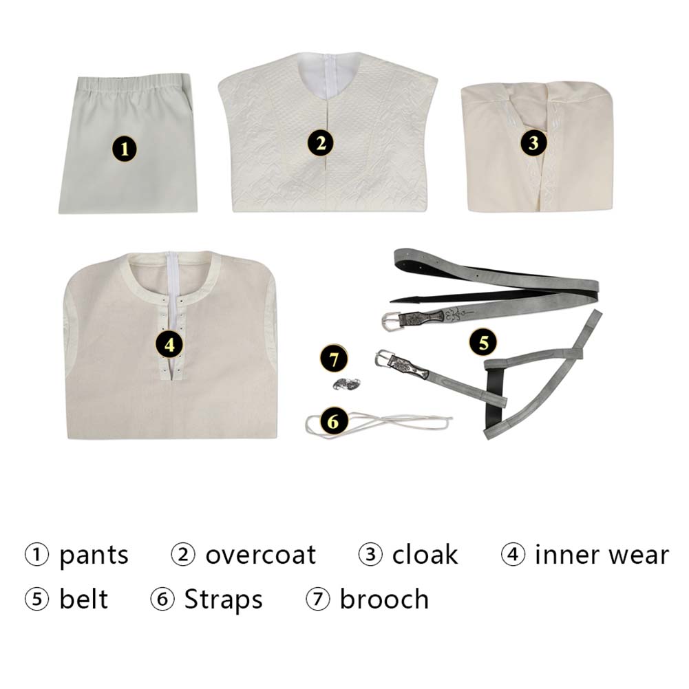 The Lord of The Rings Gandalf the White Fullset Outfits Halloween Carnival Cosplay Costume