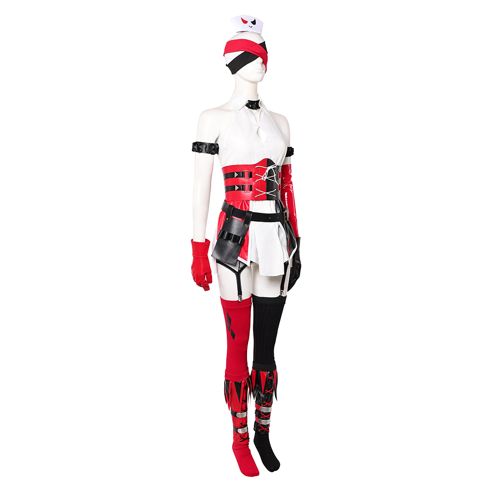 Harley Quinn Variant Play Arts Kai Nurse Fullset Outfits Halloween Carnival Party Cosplay Costume