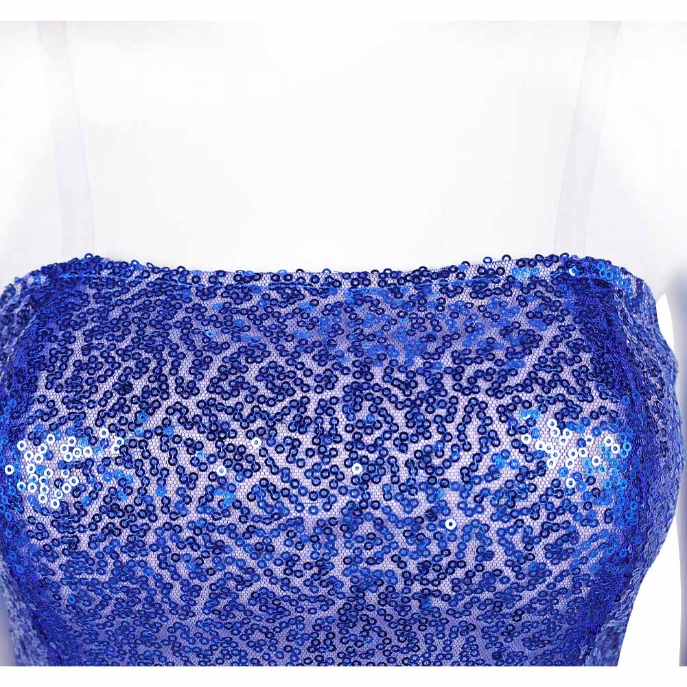 Fear Street Melissa Mckendrick Women Blue Gown Halloween Carnival Party Cosplay Costume