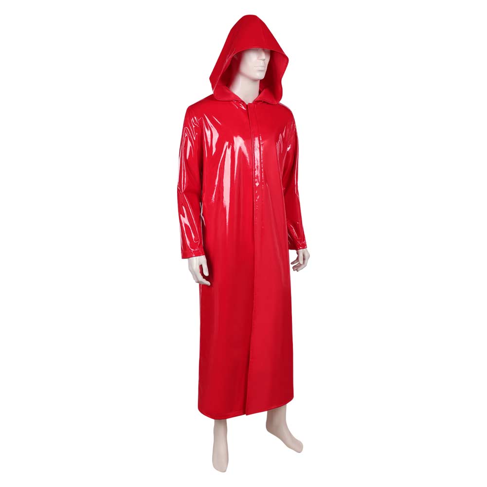 Fear Street: The Prom Queen Simone Perry Red Latex Coat Halloween Carnival Cosplay Costume