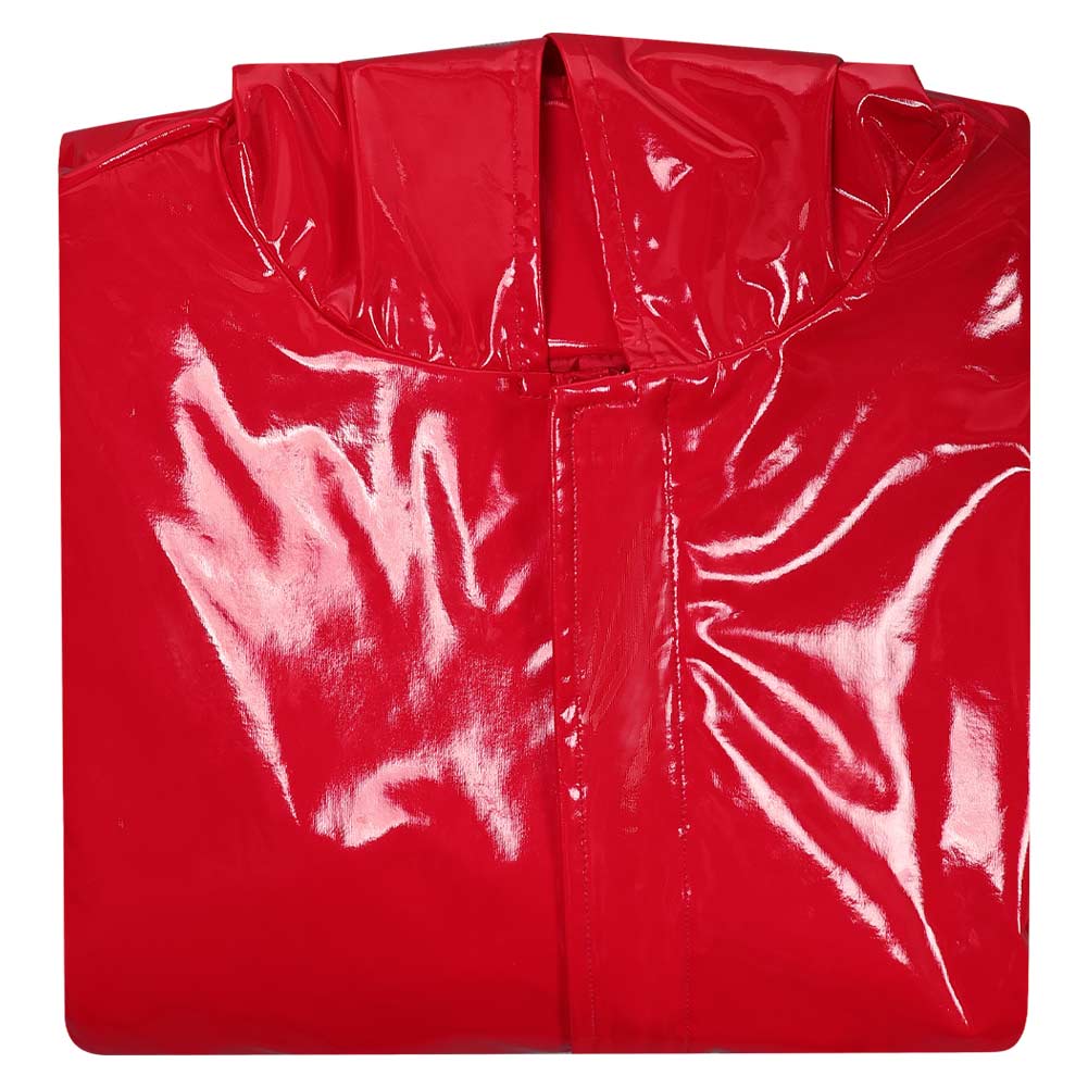Fear Street: The Prom Queen Simone Perry Red Latex Coat Halloween Carnival Cosplay Costume