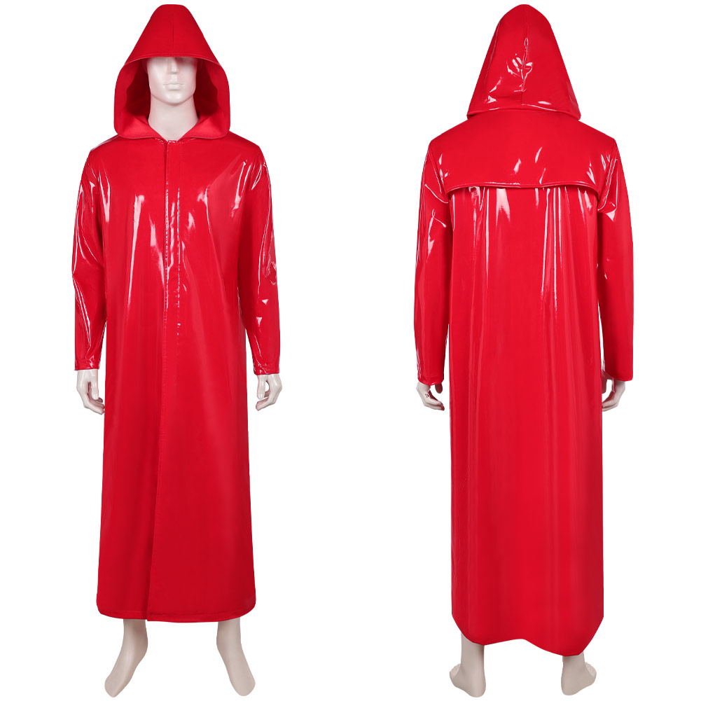 Fear Street: The Prom Queen Simone Perry Red Latex Coat Halloween Carnival Cosplay Costume