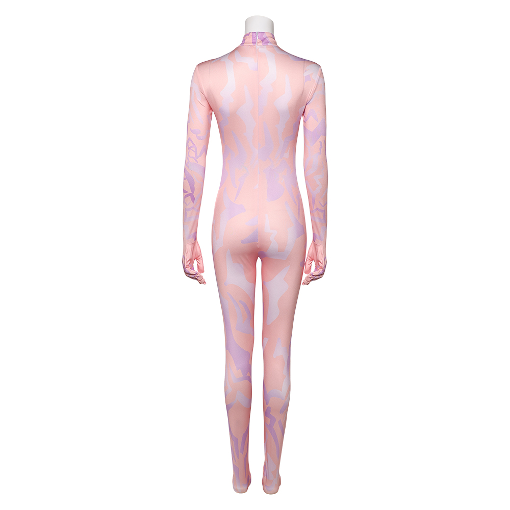 Kpop Demon Hunters Rumi Demonic Pattern Printed Jumpsuit Halloween Carnival Party Cosplay Costume