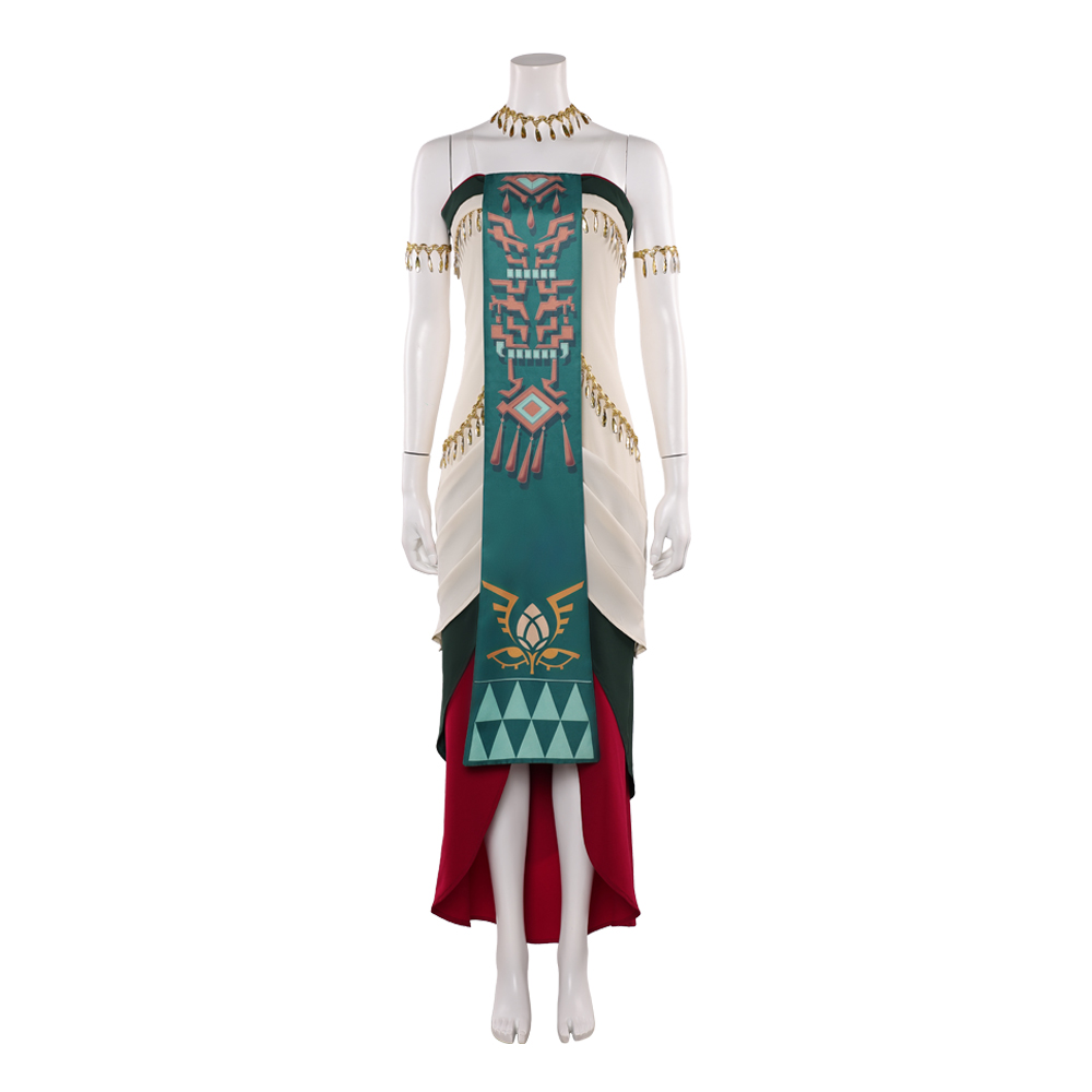 The Legend of Zelda Sonia Green Dress Outfit Halloween Carnival Cosplay Costume