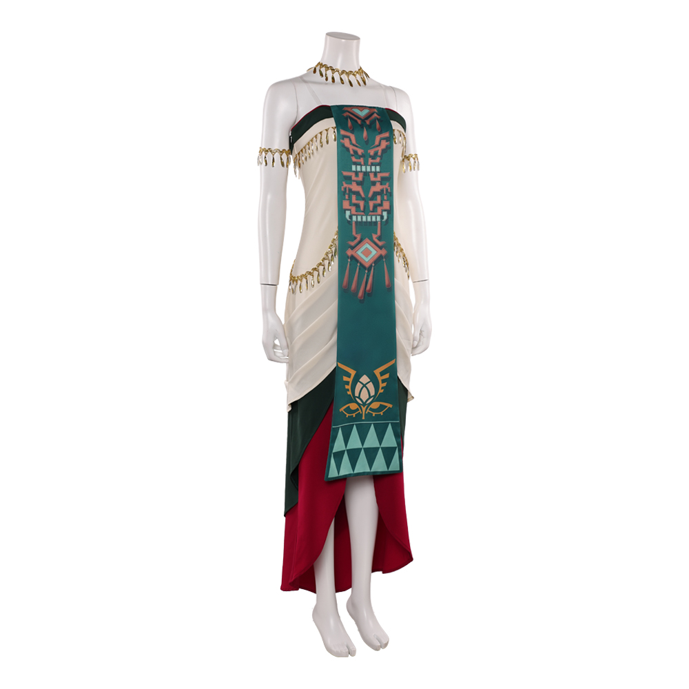 The Legend of Zelda Sonia Green Dress Outfit Halloween Carnival Cosplay Costume