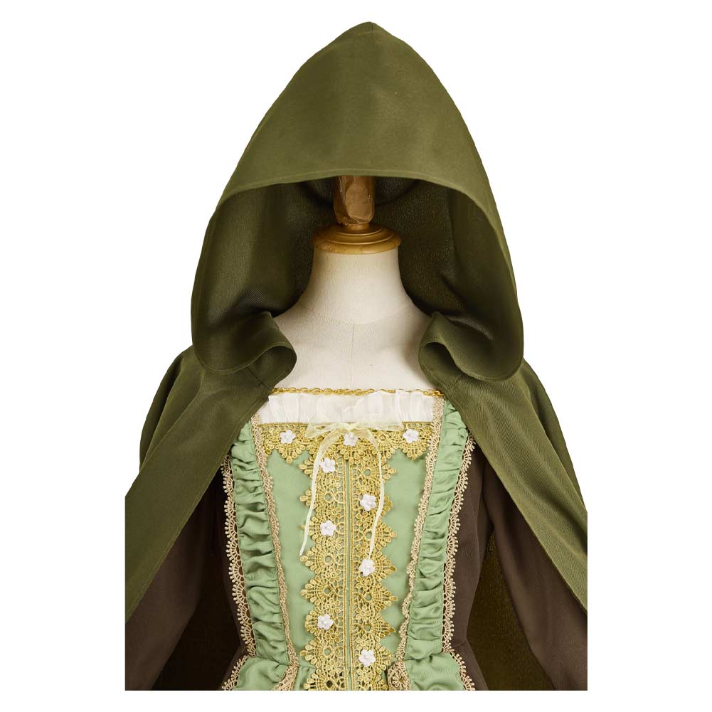 Agatha All Along Rio Vidal Green Cloak Dress Outfits Halloween Carnival Cosplay Costume