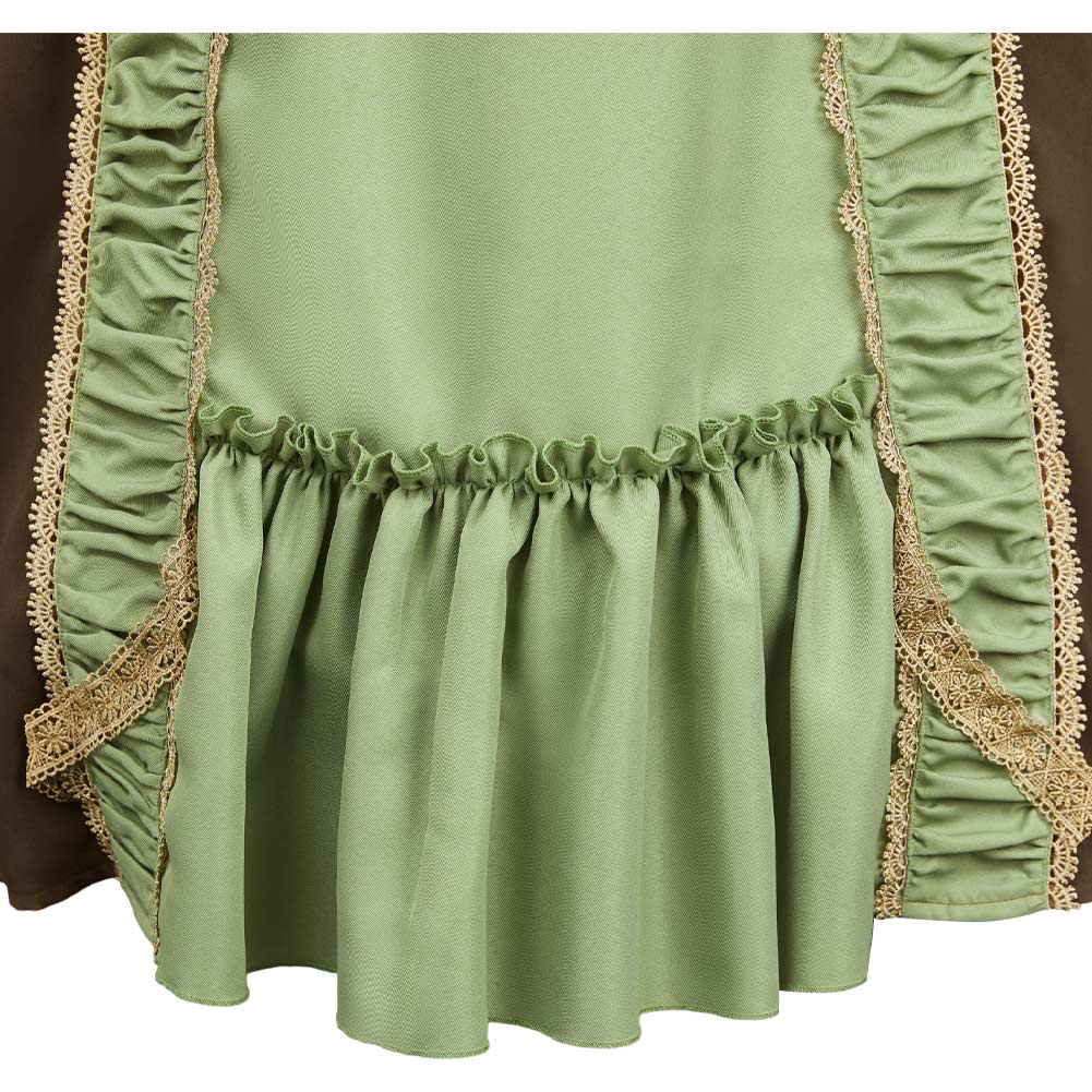 Agatha All Along Rio Vidal Green Cloak Dress Outfits Halloween Carnival Cosplay Costume