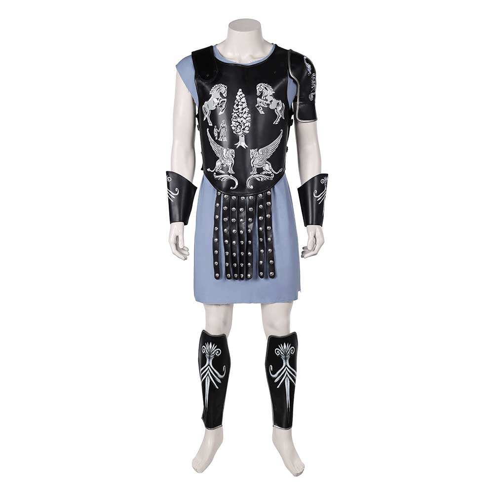 Gladiator (2024) Maximus Blue Armor Outfits Halloween Carnival Cosplay Costume