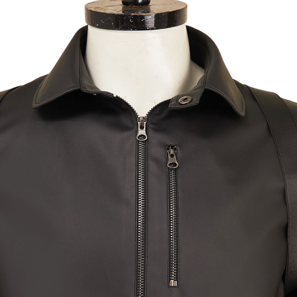 Thunderbolts (2025) Bucky Barnes Men Black Leather Jacket Halloween Carnival Party Cosplay Costume