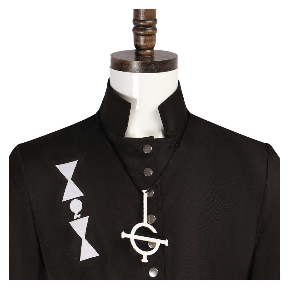 Ghost B.C Aether Men Black Stage Outfits Halloween Carnival Cosplay Costume
