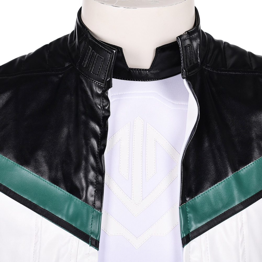 Guy Gardner Green Lantern Uniform Leather Jacket Jumpsuit Set Halloween Carnival Party Cosplay Costume