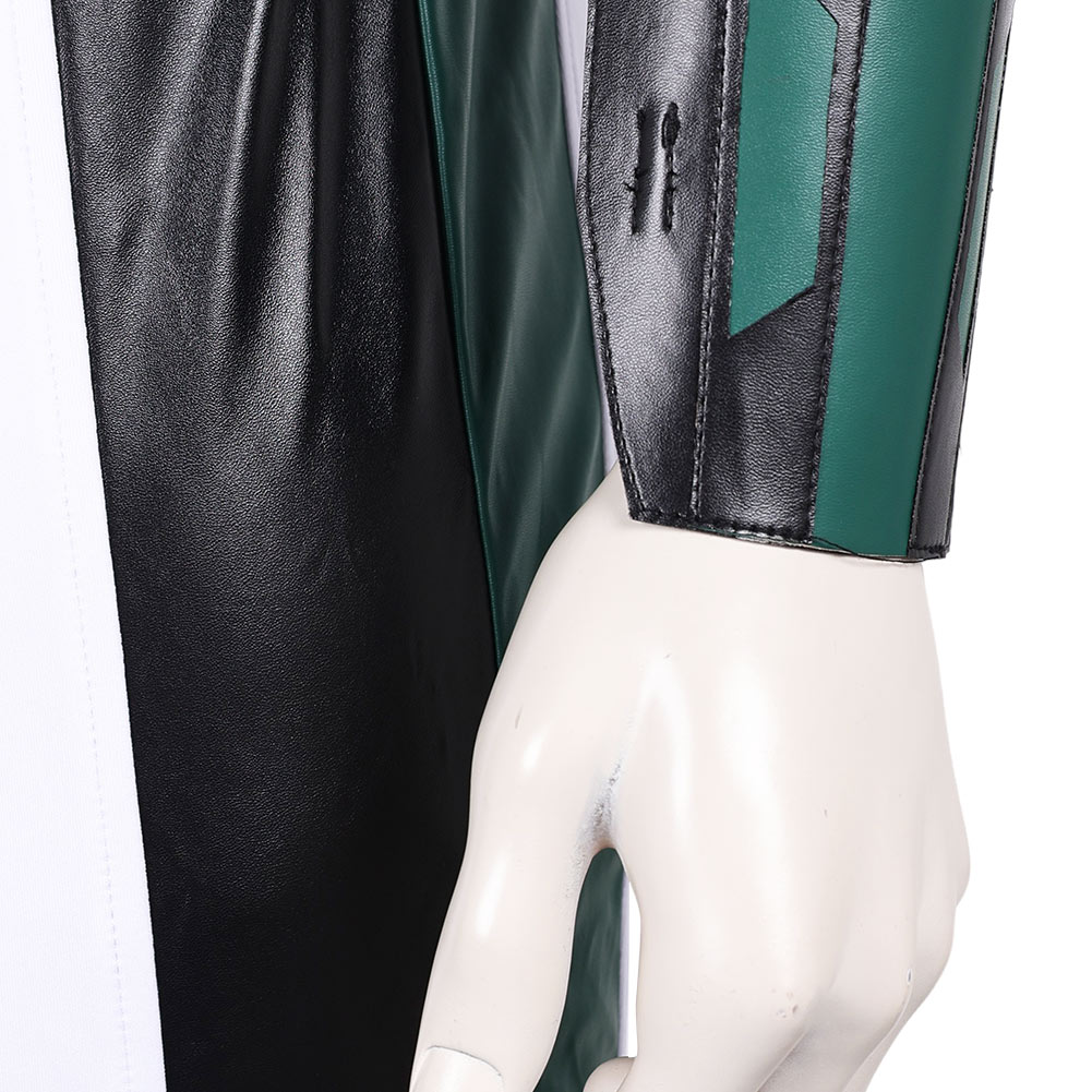 Guy Gardner Green Lantern Uniform Leather Jacket Jumpsuit Set Halloween Carnival Party Cosplay Costume