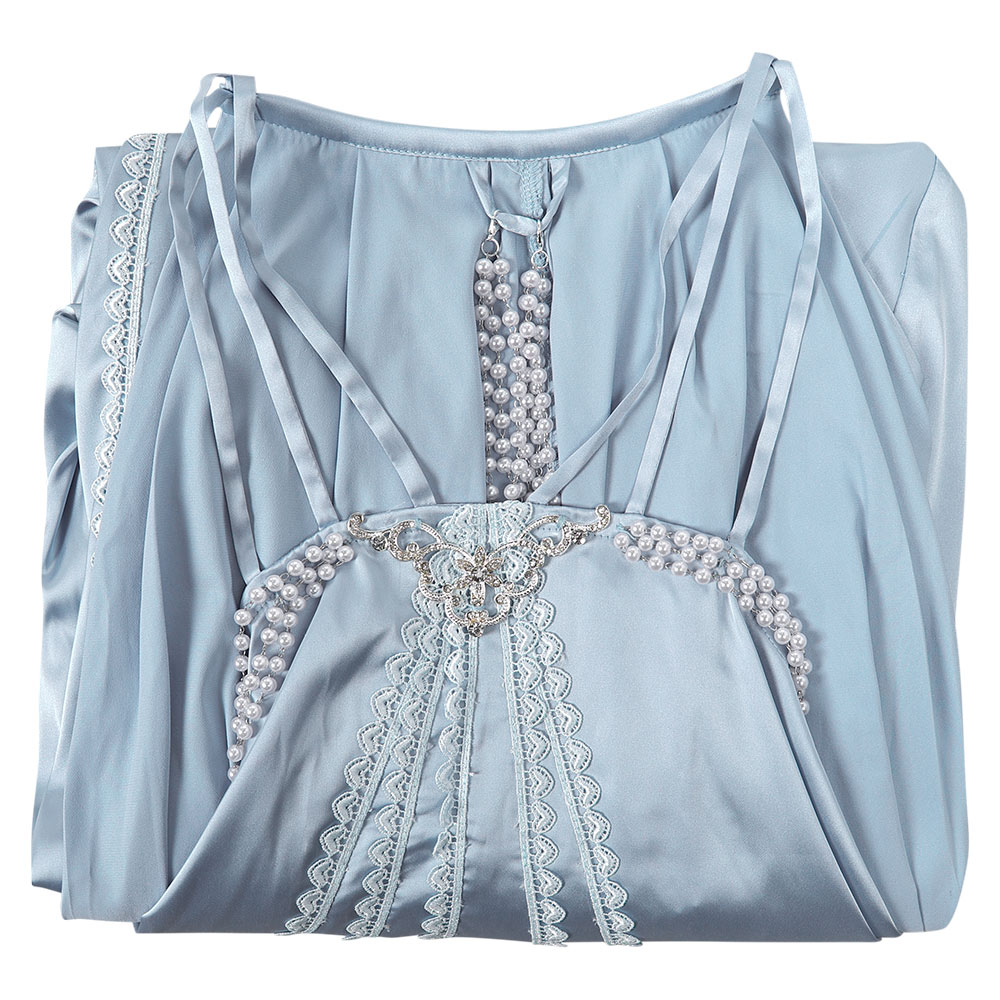 Padme Amidala Women Blue Nightgown Sleepwear Outfits Halloween Carnival Cosplay Costume
