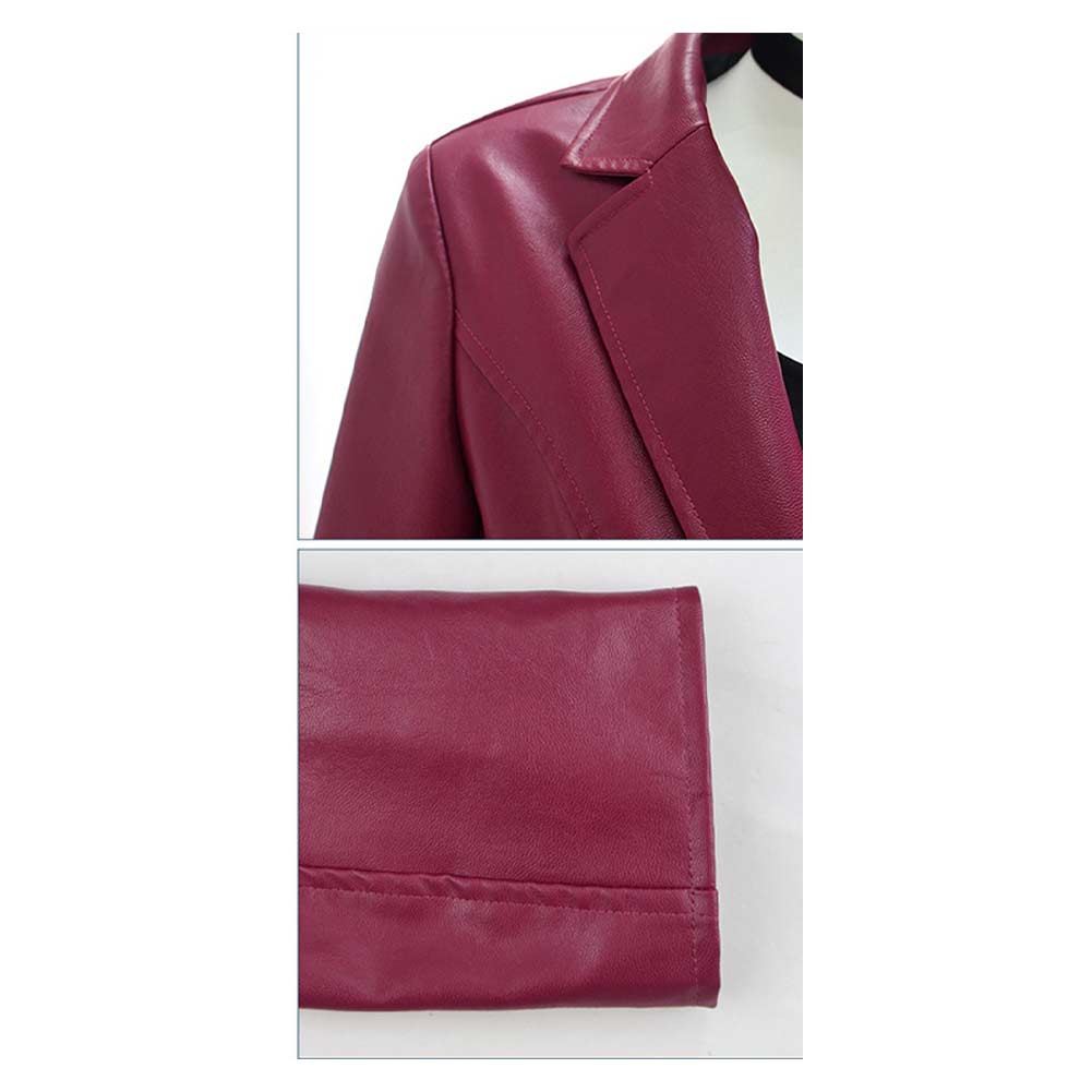 Silent Hill 2 Remake Maria Women Red Leather Suit Set Outfits Halloween Carnival Cosplay Costume