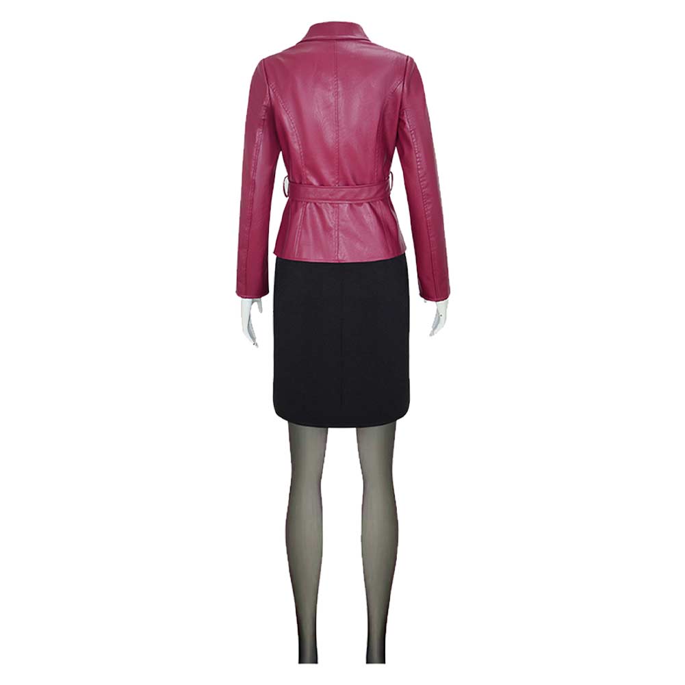 Silent Hill 2 Remake Maria Women Red Leather Suit Set Outfits Halloween Carnival Cosplay Costume