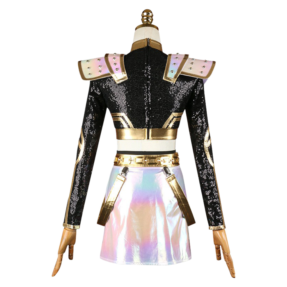 Kpop Demon Hunters Zoey Golden Black Stage Uniform Halloween Carnival Party Cosplay Costume