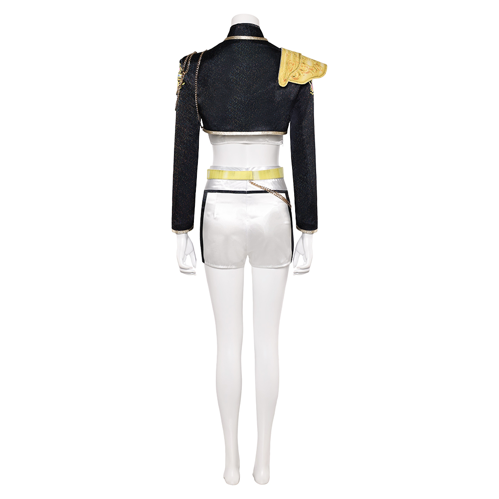 Kpop Demon Hunters Rumi Golden Black Uniform Halloween Carnival Party Cosplay Costume