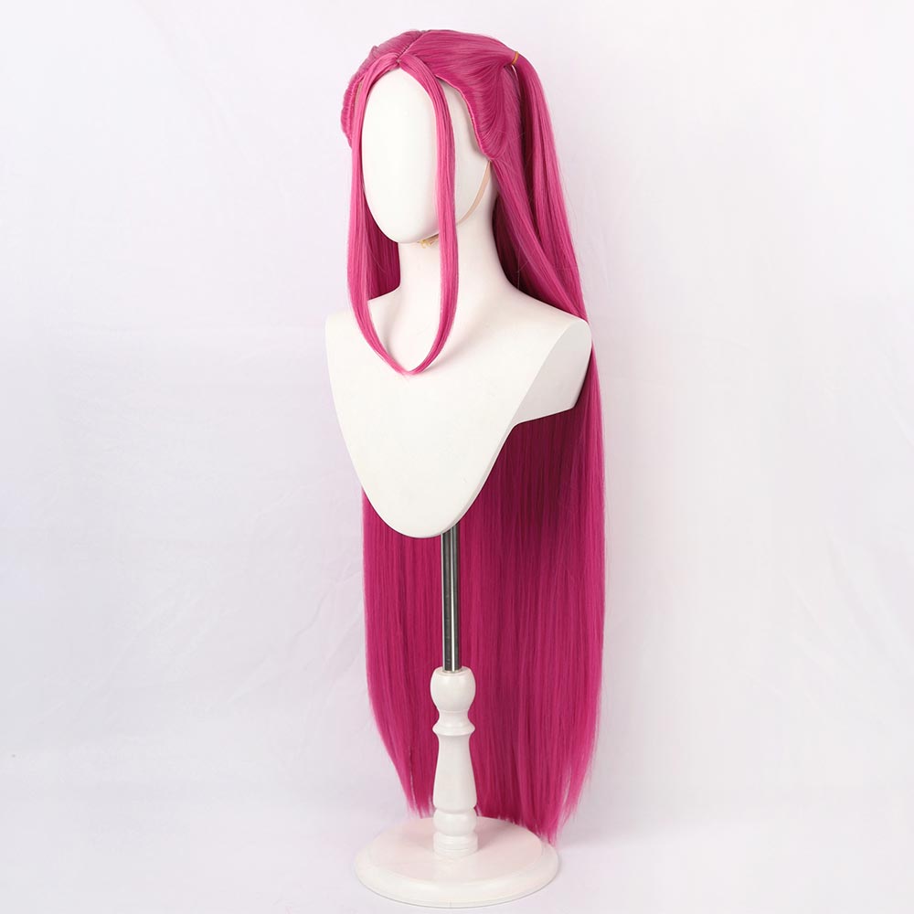 Kpop Demon Hunters Mira Pink Wig Heat Resistant Synthetic Hair Carnival Halloween Party