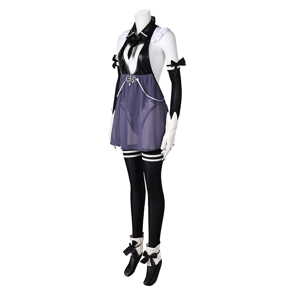 Stellar Blade Eve Nier Crossover Women Purple Outfits Halloween Carnival Cosplay Costume