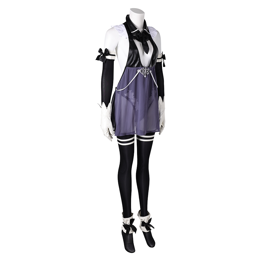 Stellar Blade Eve Nier Crossover Women Purple Outfits Halloween Carnival Cosplay Costume