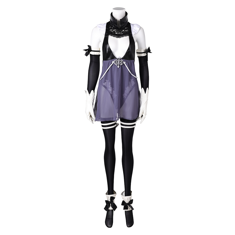 Stellar Blade Eve Nier Crossover Women Purple Outfits Halloween Carnival Cosplay Costume