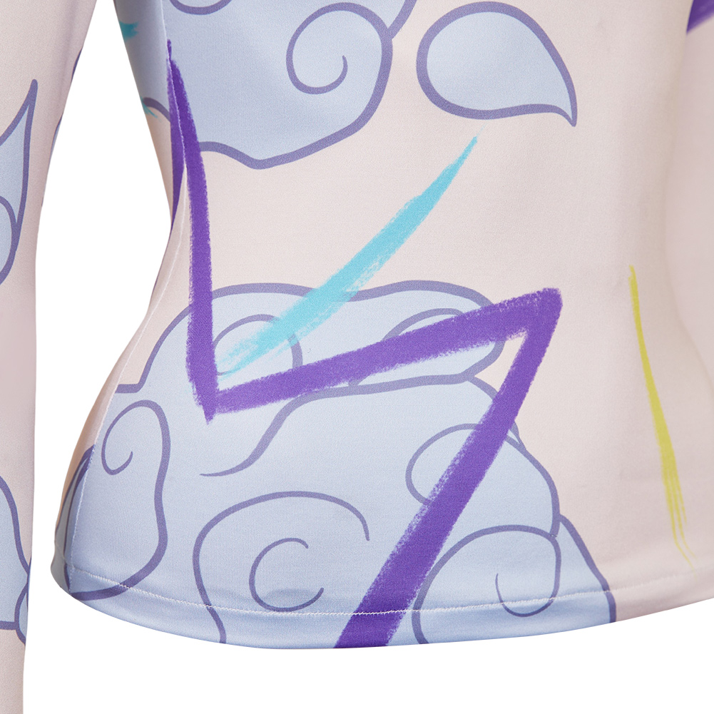 Arcane Jinx Printed Graffti Top Shirt Outfits Halloween Carnival Cosplay Costume