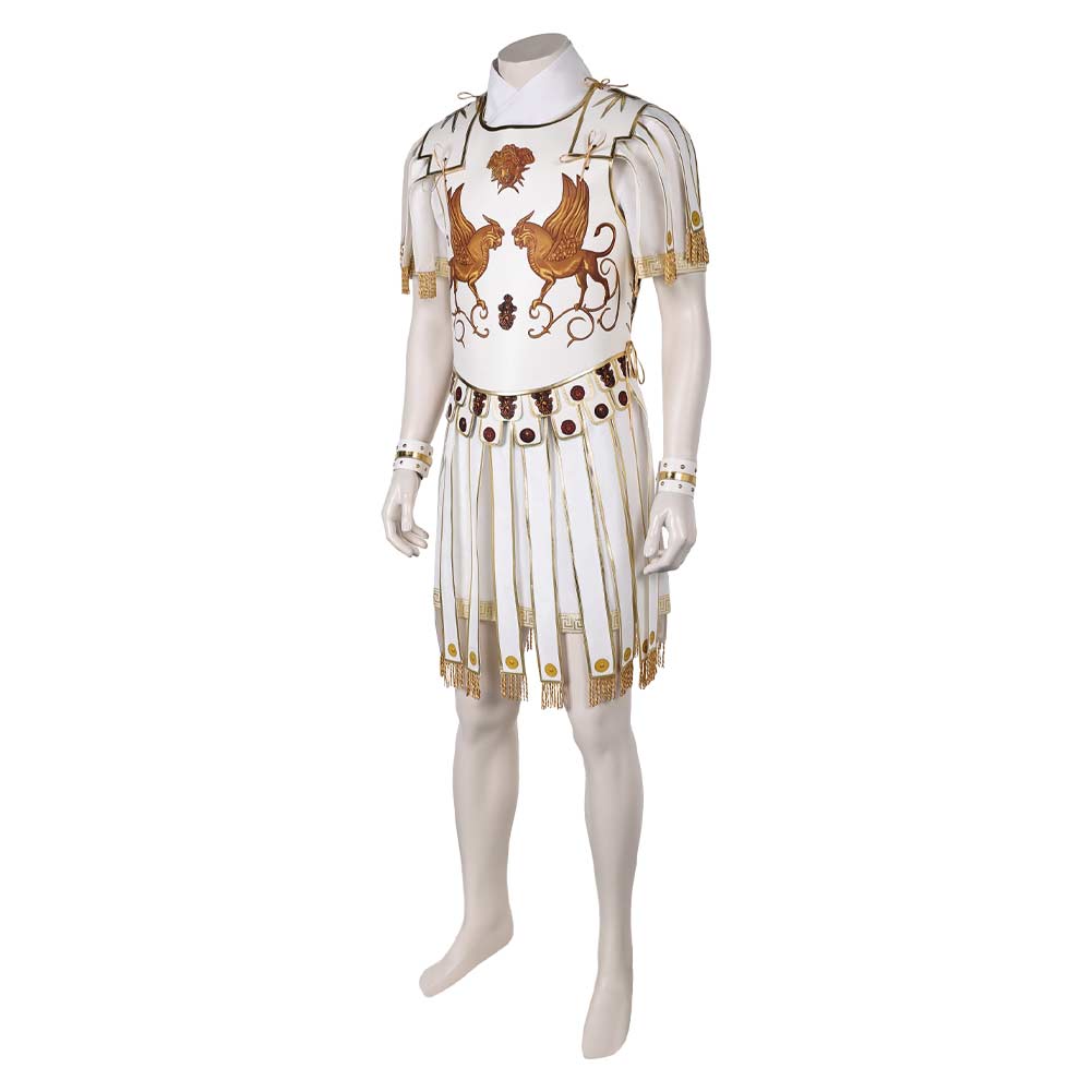 Gladiator 2 (2024) Marcus Acacius White Outfits Halloween Carnival Cosplay Costume