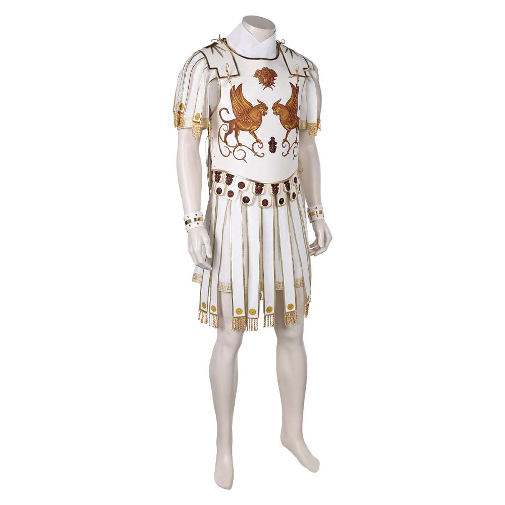 Gladiator 2 (2024) Marcus Acacius White Outfits Halloween Carnival Cosplay Costume