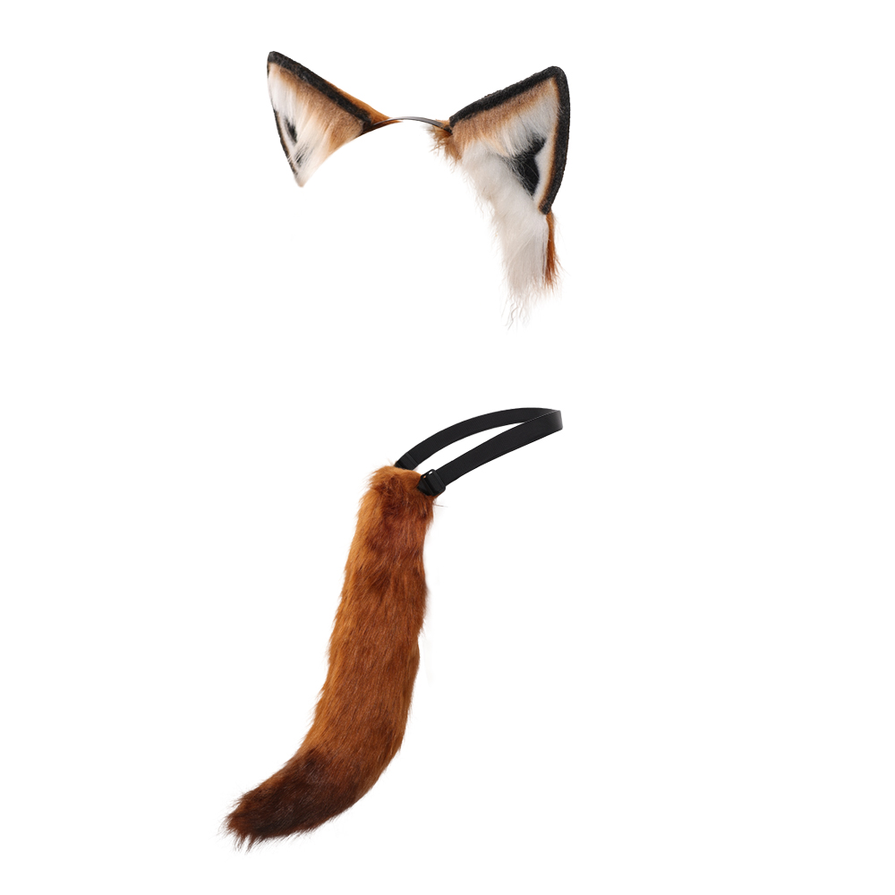  Nick Fox Ears Headband And Tail Accessories Halloween Carnival Cosplay Costume