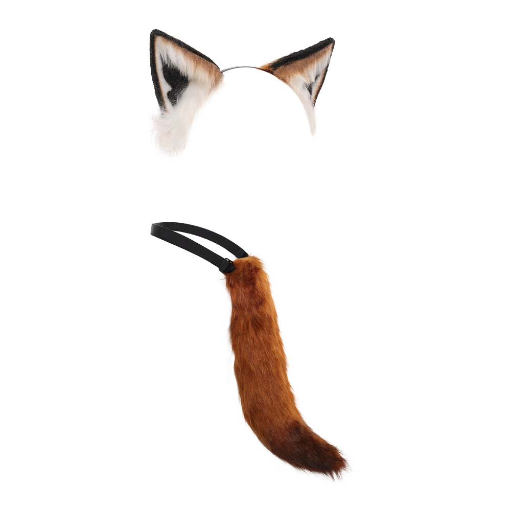  Nick Fox Ears Headband And Tail Accessories Halloween Carnival Cosplay Costume